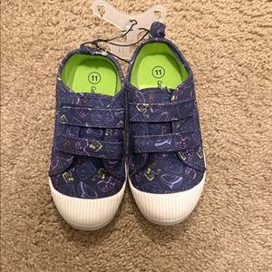 Cat & Jack Navy Blue Kids Sneakers with Fun Patterns